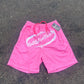 Hu$tleForWealth Mesh Shorts Pink