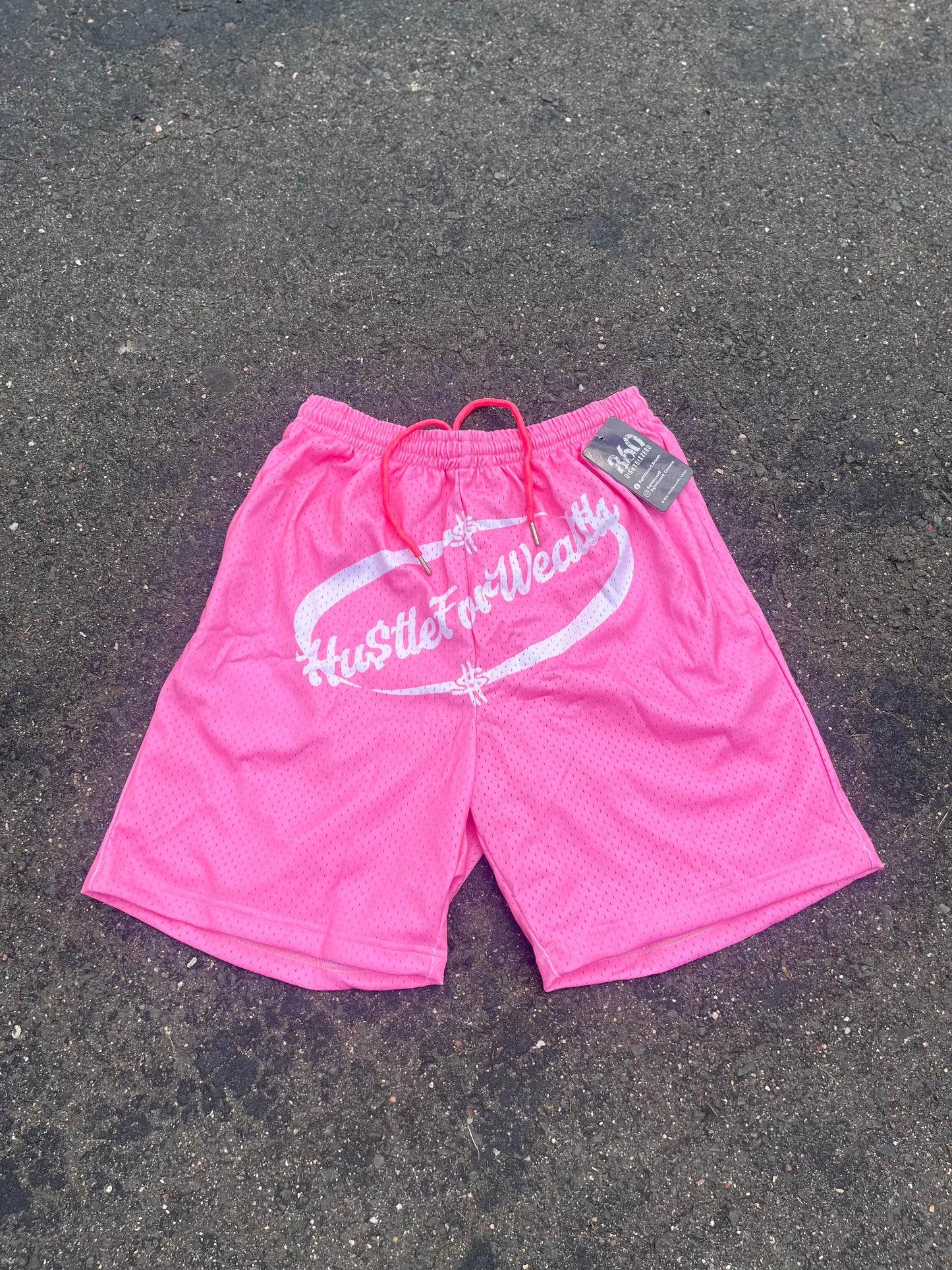 Hu$tleForWealth Mesh Shorts Pink